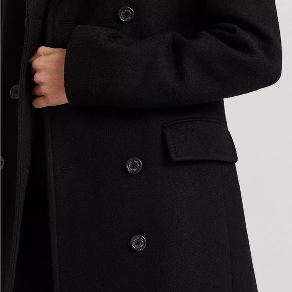 New Ralph Lauren Wool-Blend Twill Double-Breasted Coat $595 - Picture 4 of 11